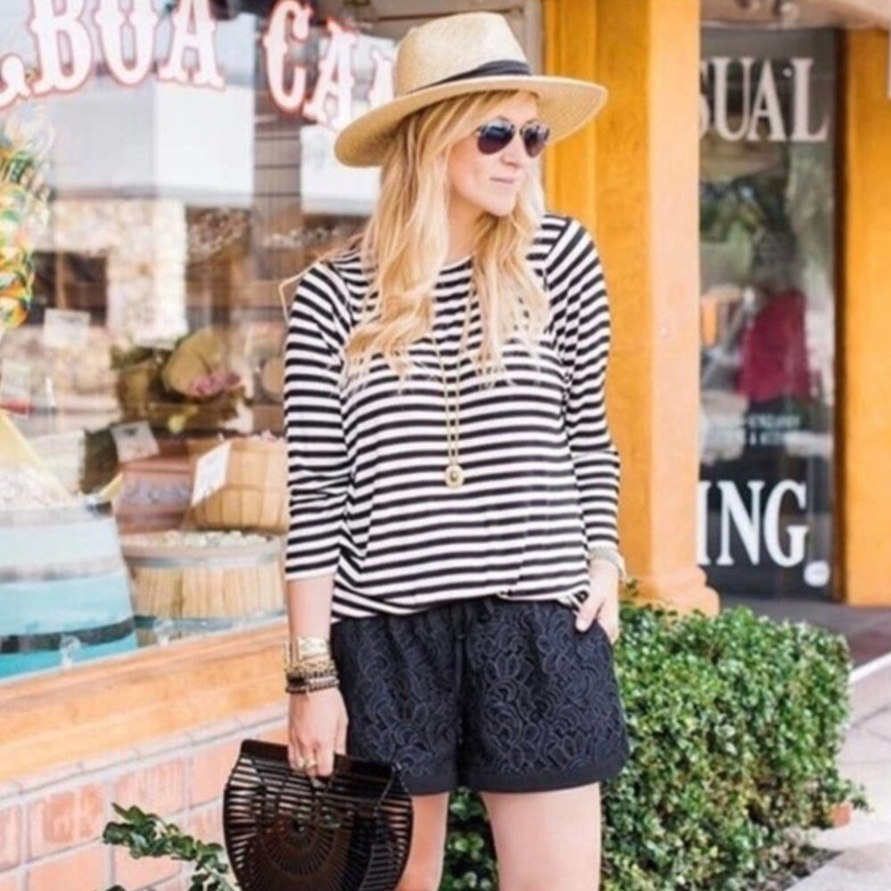 CAbi Bistro Striped Crew Neck Tee #5188